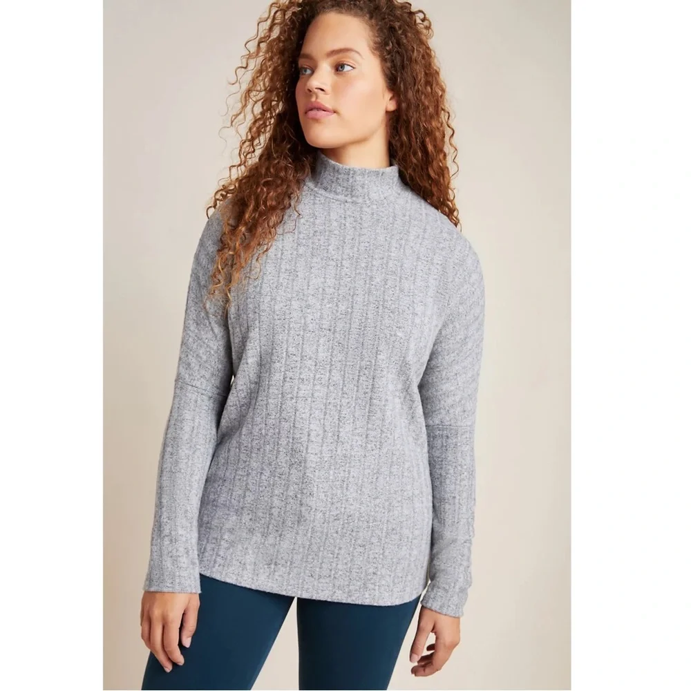 anthropologie // eri + ali fiona hacci grey tunic nwot - Picture 3 of 11